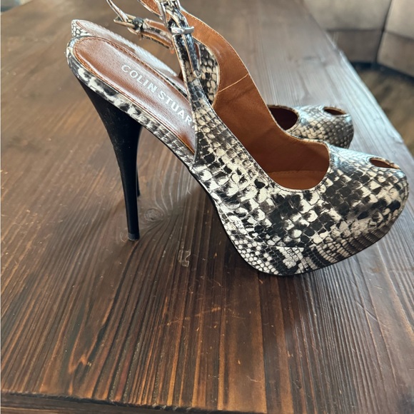 Snakeskin sling back heels - Picture 3 of 4